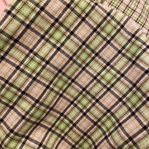 Asos Green Plaid Straight Leg Pants - Picture 6 of 6